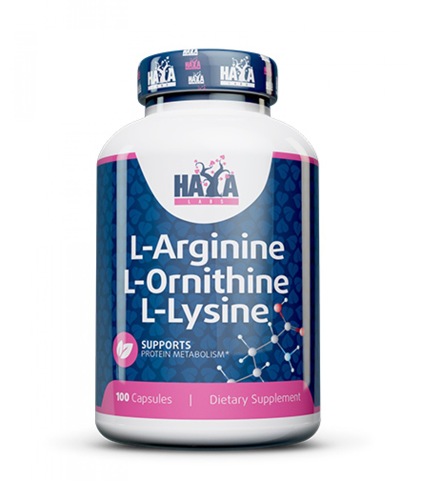 Haya Labs - L-Arginine / L-Ornithine / L-Lysine / 100 caps.